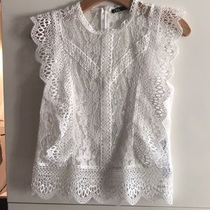 Like New! White Zara Lace Top